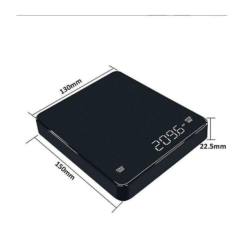 Led Frosted Hand-brewed Coffee, Charging Timing, Automatic Timing Electronic Scale, Multi-purpose Kitchen Baking