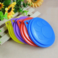 Fornnerg 3Pcs/Set Reusable Pet Dog Puppy Food Can Tin Case Cover Cute Paw Pattern