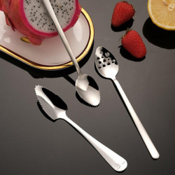 Food Spoon Polished Surface Smooth Edge Food Grade Heat-Resistant Rustproof Stainless-Steel Food