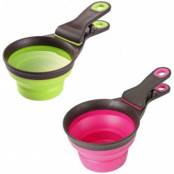 2 pièces cuillère à nourriture pliable, cuillère à mesurer en silicone, pelle à nourriture pour animaux de [...]