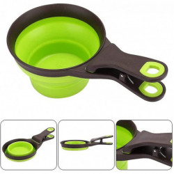 2 pièces cuillère à nourriture pliable, cuillère à mesurer en silicone, pelle à nourriture pour animaux de [...]