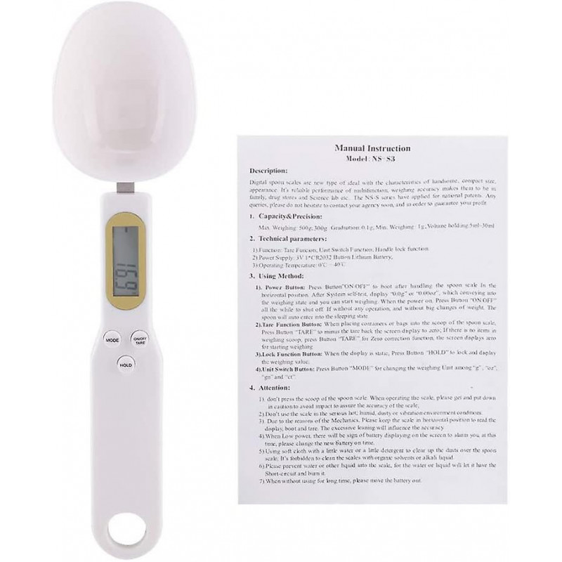 Digital Spoon Scale, Measuring Spoon, Electric Scale Lcd Display Spoon Scale Multi-function Measurin