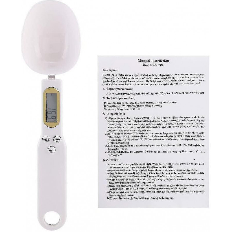 Digital Spoon Scale, Measuring Spoon, Electric Scale Lcd Display Spoon Scale Multi-function Measurin -ACGIV