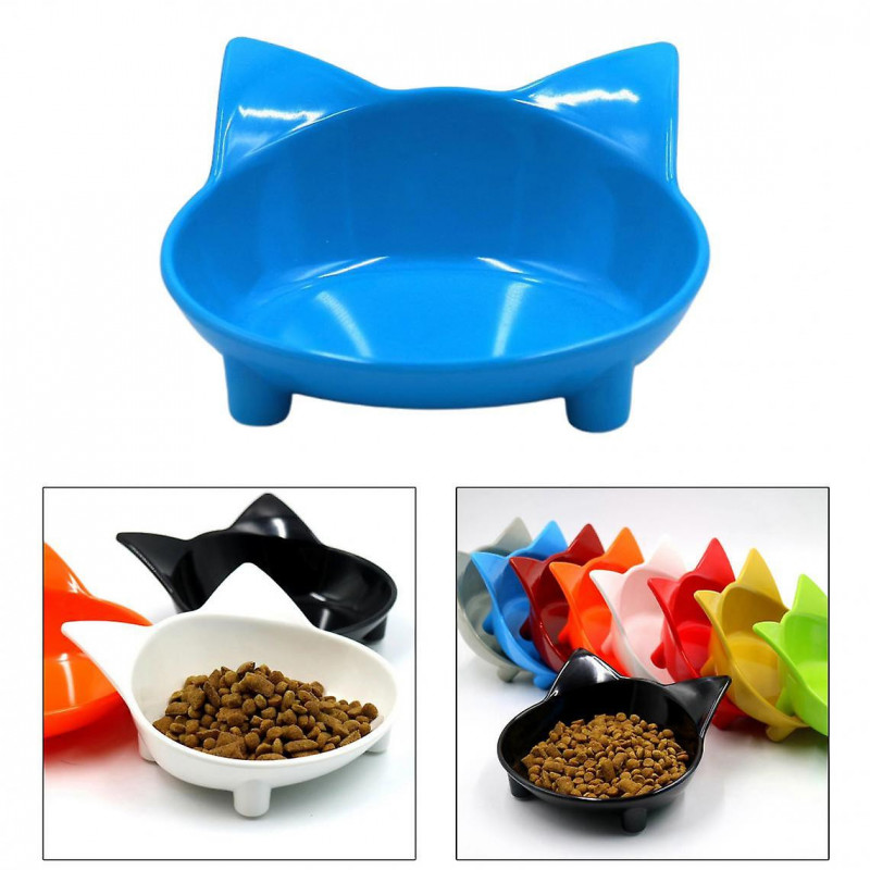 Cute Cat Ear Shaped Food Water Bowl