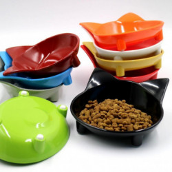 Cute Cat Ear Shaped Food Water Bowl