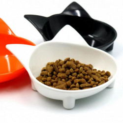 Cute Cat Ear Shaped Food Water Bowl