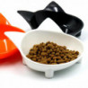 Cute Cat Ear Shaped Food Water Bowl