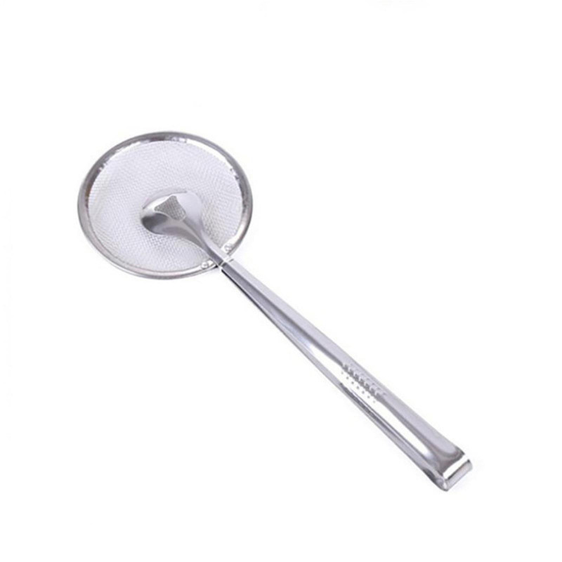 Multi-functional Filter Spoon With Clip Food Kitchen Oil-frying Bbq Filter