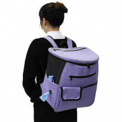 Foldable Pet Outing Backpack Portable 1 Piece Purple