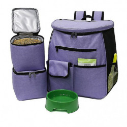 Foldable Pet Outing Backpack Portable 1 Piece Purple
