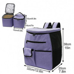 Foldable Pet Outing Backpack Portable 1 Piece Purple