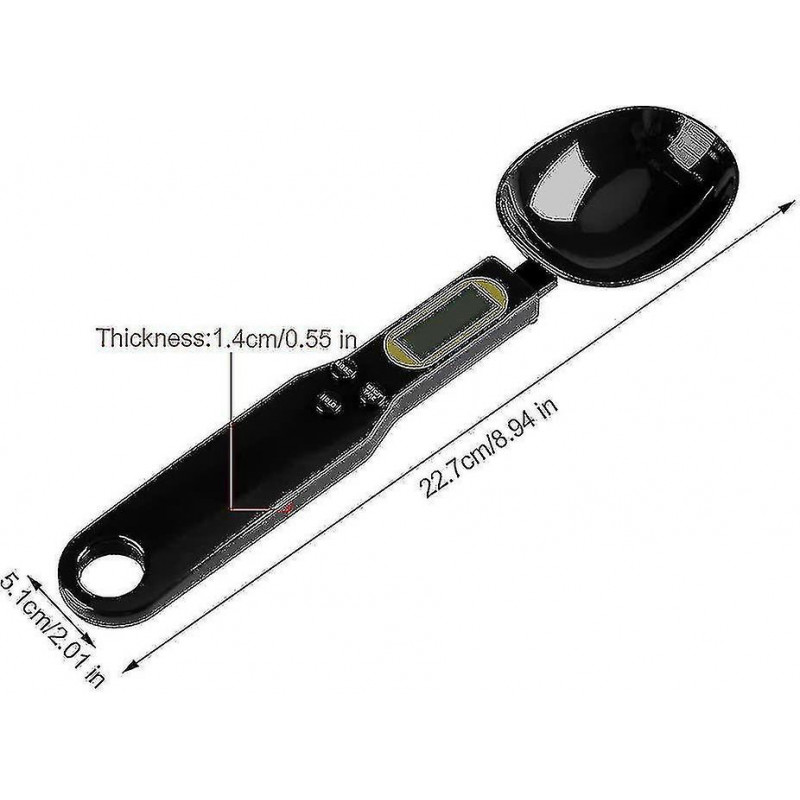 Balance de cuillère numérique, portable 500g / 0.1g Échelle de cuisine numérique Lcd électronique avec cuillères à [...]
