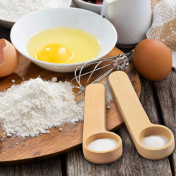 2 Pcs Wooden Coffee Scoop and Bag Clip,Tablespoon Measuring Scoop,Coffee Bags Sealer,for Ground Bea