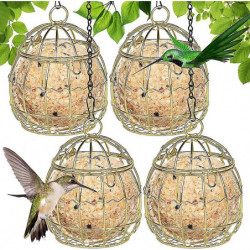 Bird Food Feeding Parrot Feeder Cage Hanging Fruit Nut Container-2 PCS