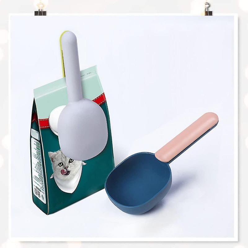 Pet Food Shovel - Shovel For Food Dogs Pets With Clip Under Dog Cat Shovel Rac Spoon Kit 2 Pcs (indigo+d, )