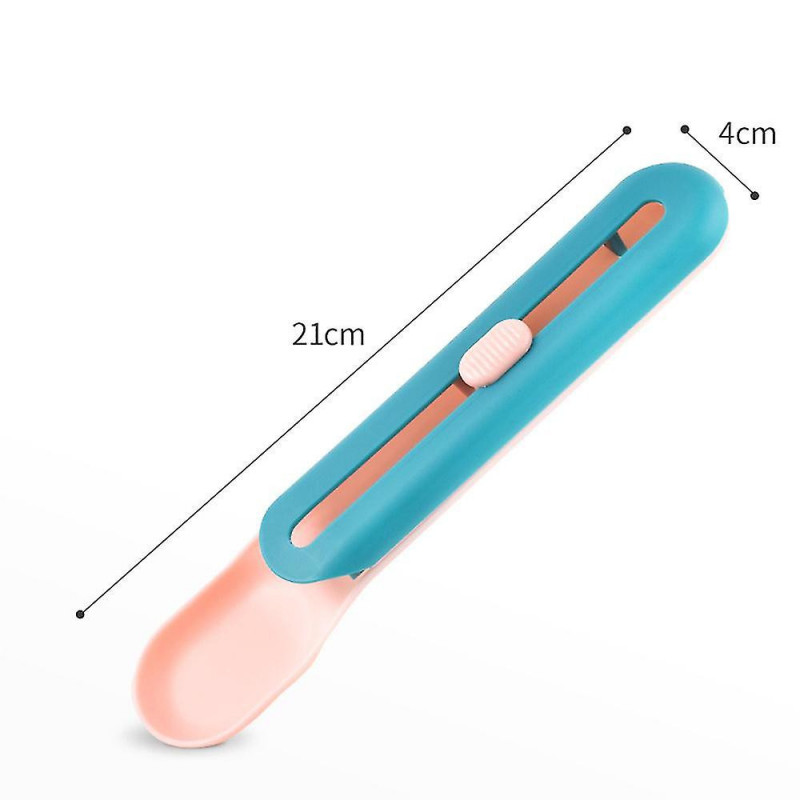 Pet Cat Feeding Scoop Long Strip Squeeze Feeder Shovel Snack Spoon