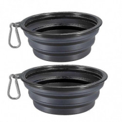 2 Pcs Collapsible Dog Bowls, Foldable Pet Cup Cat Food Water Feeding