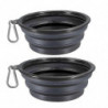 2 Pcs Collapsible Dog Bowls, Foldable Pet Cup Cat Food Water Feeding