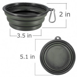 2 Pcs Collapsible Dog Bowls, Foldable Pet Cup Cat Food Water Feeding