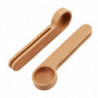 4pieces Wood Coffee Scoop With Clip Measuring Spoon Tea Coffee Bag Clip Spoon Coffee Bean Loose Tea