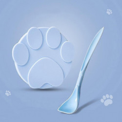 Portable Silicone Dog Cat Canned Lid 2-in-1food Sealer Spoon Pet Food Cover Bowl