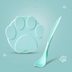 Portable Silicone Dog Cat Canned Lid 2-in-1food Sealer Spoon Pet Food Cover Bowl