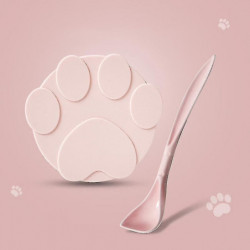 Portable Silicone Dog Cat Canned Lid 2-in-1food Sealer Spoon Pet Food Cover Bowl