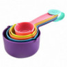 5pcs Plastic Measuring Cups Spoon Scoop Kitchen Cooking Tool Baking Utensil