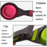 Collapsible Pet Scoop Silicone Measuring Cups Set Sealing Clip 3 In 1 Multi-function Set Of 2