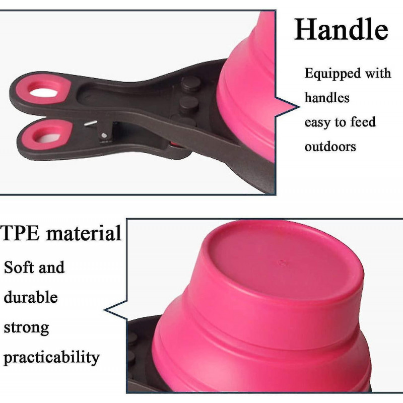 Collapsible Pet Scoop Silicone Measuring Cups Set Sealing Clip 3 In 1 Multi-function Set Of 2
