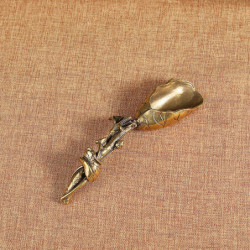 Vintage Copper Lotus Tea Scoops Shovel Teawares Accessories Decorations Antique
