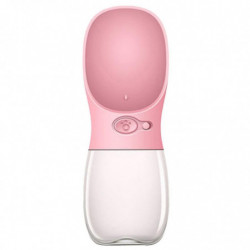 Portable Pet Cups Drinking Dog Cat Safe Feeding For Cat Dogs 350ml Pink