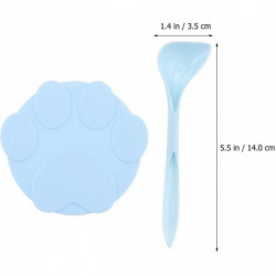 1 Set Of Silic Can Cover With Pet Food Spoon Silic Pet Can Cover Pet Spoon Food Can Co