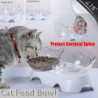 15c Slant Protect Cervical Spine Cute Design Cat Ears Cat Shape Bowl Pets' Food Pot Double/single Bowl Drinking [...]
