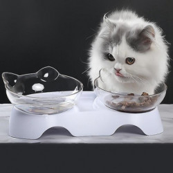 15c Slant Protect Cervical Spine Cute Design Cat Ears Cat Shape Bowl Pets' Food Pot Double/single Bowl Drinking [...]