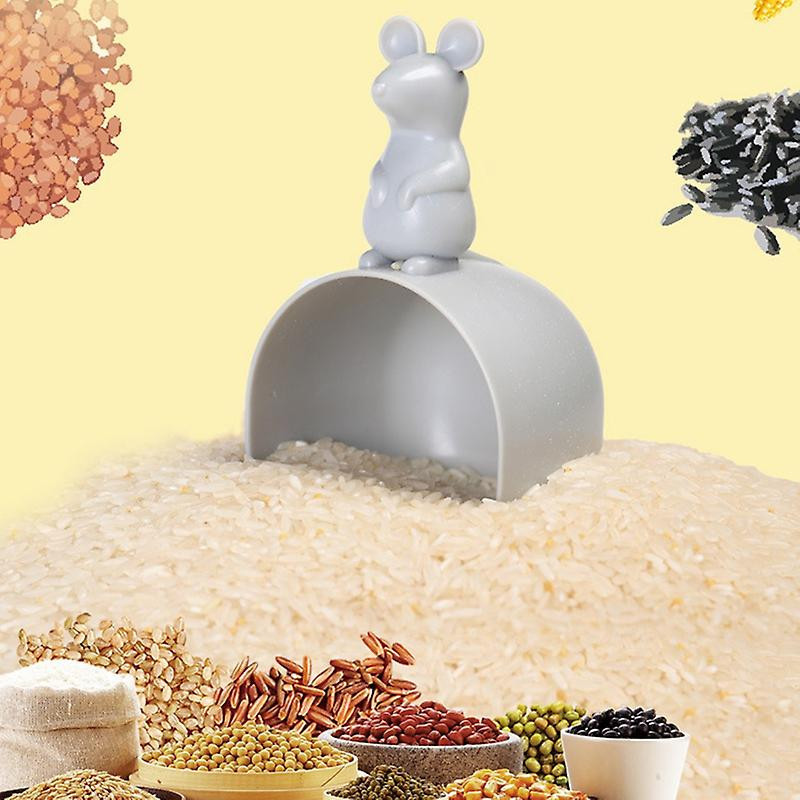 1pcs Plastic Mouse Shape Rice Measuring Cup Water Spoon Rice Shovel Scoop Home Kitchen Gadgets & To