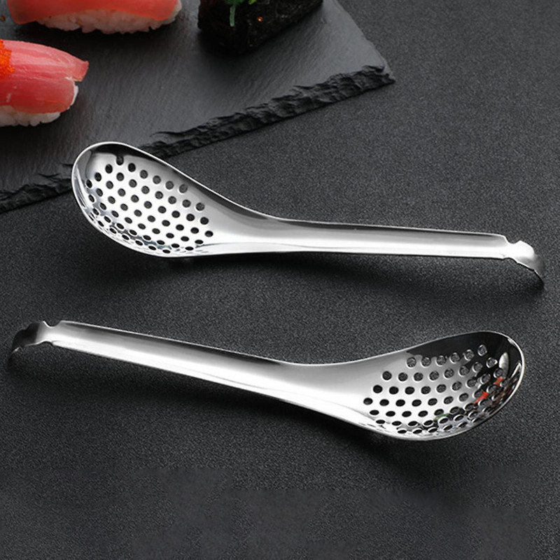 Convenient Colander Soft Hold Stainless Steel Multifunctional Portable Caviar Scoop Spoon For Kitchen