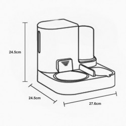 1 Set Pet Food Feeder Large Capacity Food Grade Visible Design No Battery Required Feeding Pet Autom