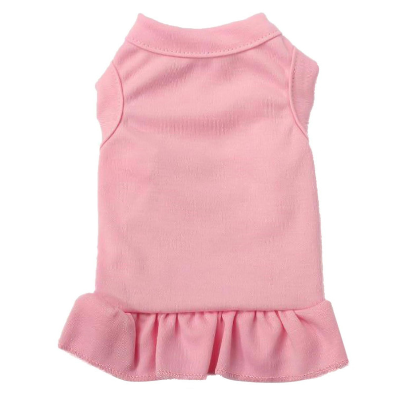 ZHOUBA Dog Skirt Round Neck Pet Supplies Solid Color Ruffle Pet Dog Clothes for Party