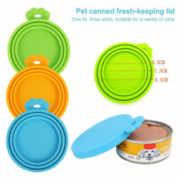 3Pcs/Set Pet Can Cover Fresh-Keeping Good Sealing Silicone Cat Dog Canned Food Storage Universal Lid 3Pcs/Set Pet Can Cover Fresh-Keeping Good Sealing Silicone Cat Dog Canned Food Storage Universal Lid