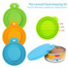 3Pcs/Set Pet Can Cover Fresh-Keeping Good Sealing Silicone Cat Dog Canned Food Storage Universal Lid