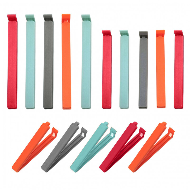 15pcs Random Color Packing Food Storage Snacks Freezer Bag Sealing Clip Plastic