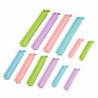 12x Kitchen Plastic Food Seal Sealing Bag Clips Sealer S,m,l