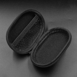 Kz Earphones Case Pu Leather Oval Shape Storage Box Bag Holder With