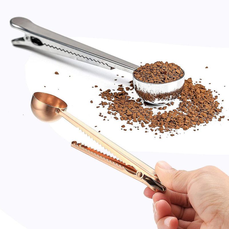 Coffee Scoop Clip,stainless Steel Coffee Scoop Bag Clip,multifunction Coffee Scoop With Clip,for Co