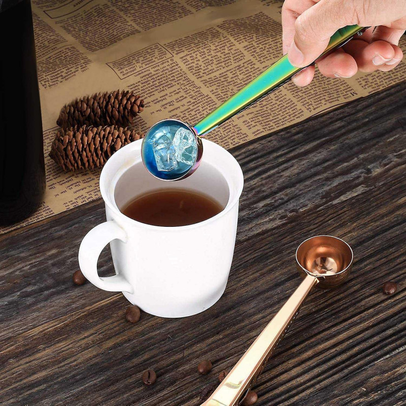 Coffee Scoop Clip,stainless Steel Coffee Scoop Bag Clip,multifunction Coffee Scoop With Clip,for Co