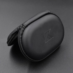 Kz Earphones Case Pu Leather Oval Shape Storage Box Bag Holder With