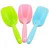 3 Pieces Plastic Handle Pet Dog Cat Food Feeder Shovel Scoop Cat Litter Scoops, 3 Colors