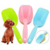 3 Pieces Plastic Handle Pet Dog Cat Food Feeder Shovel Scoop Cat Litter Scoops, 3 Colors