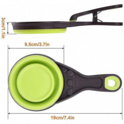 Collapsible Food Spoon, Silicone Measuring Spoon, Pet Food Shovel, For Vacation, Camping Collapsible Food Spoon, Silicone Measuring Spoon, Pet Food Shovel, For Vacation, Camping